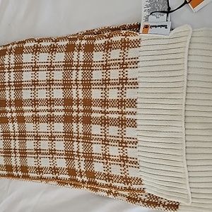Timberland mustard and cream checker scarf new with tags